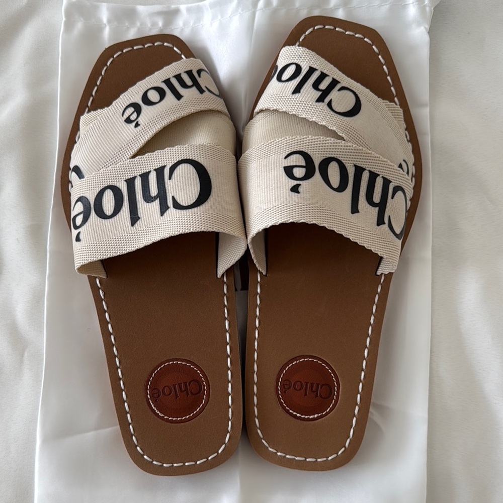 Chloé Beige and Brown Sandals